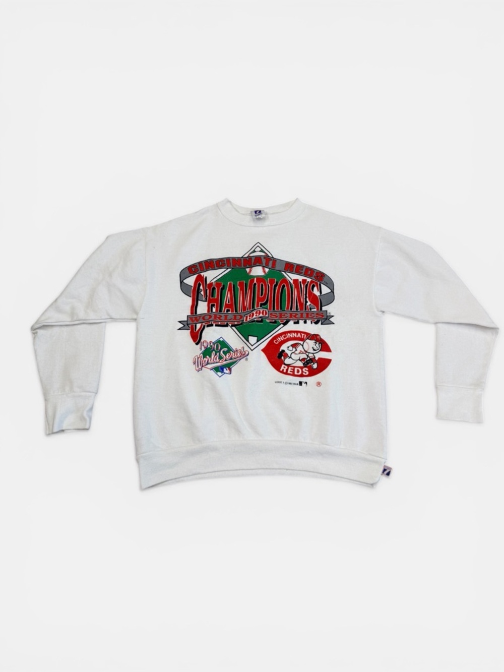 Vintage Logic 7 Cincinnati Reds 1990 World Series Champions Sweatshirt